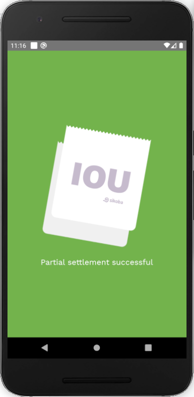 partial IOU settlement